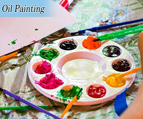 22-Piece Kids' Plastic Paint Pallet with 10 Wells