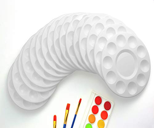 22-Piece Kids' Plastic Paint Pallet with 10 Wells