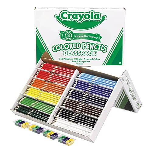 Bulk Colored Pencils for Classroom, 240 Count