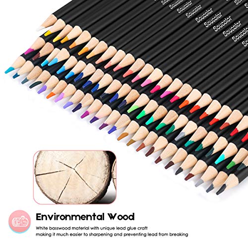 Soucolor 72-Color Colored Pencils for Adult Coloring