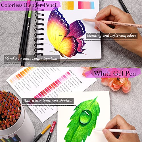 Kalour Premium 120-Color Colored Pencils for Artists