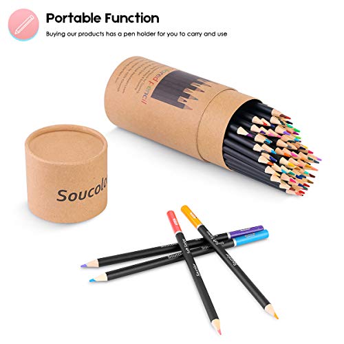 Soucolor 72-Color Colored Pencils for Adult Coloring