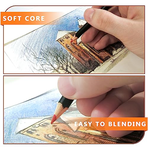 72-Color Soft Core Colored Pencils Set for Artists