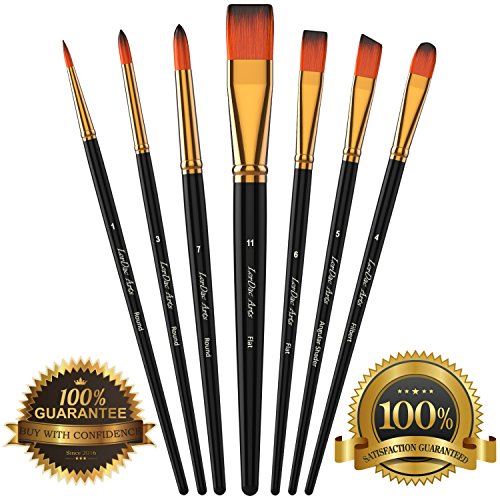 LorDac Arts Brush Set: 7 Artist Brushes for Multiple Mediums