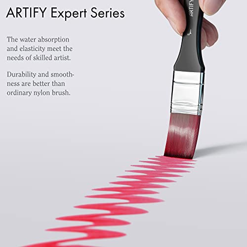 Artify 24pc Expert Brush Set for Acrylic, Oil, Watercolor
