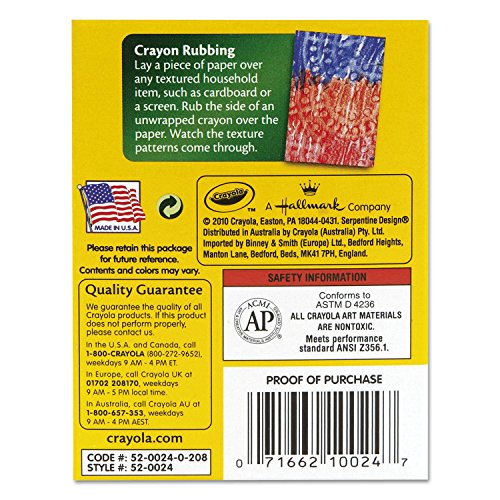 Crayola Standard Crayon Set, Assorted Colors (24)