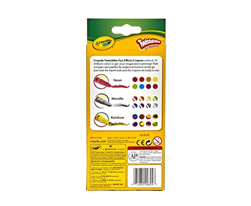 Crayola Fun Effects Twistable Crayons - 24 Count