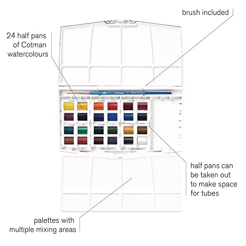 24 Whole Pans Watercolor Paint Set by Winsor & Newton