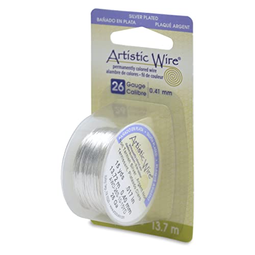 26 Gauge Silver Plated Artistic Wire, 15 yd