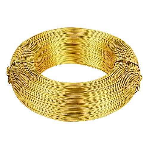 910ft 22 Gauge Gold Bendable Craft Wire for DIY