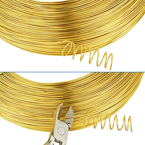 910ft 22 Gauge Gold Bendable Craft Wire for DIY