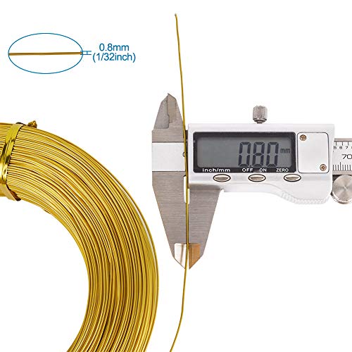 910ft 22 Gauge Gold Bendable Craft Wire for DIY
