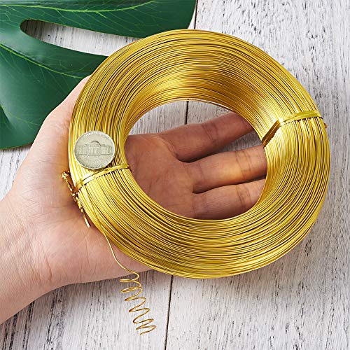 910ft 22 Gauge Gold Bendable Craft Wire for DIY