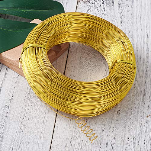 910ft 22 Gauge Gold Bendable Craft Wire for DIY