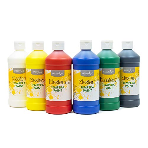 Little Masters Tempera Paints Set, 16 oz, Pack of 6