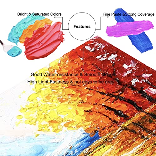 14 Color Acrylic Paint Set with Metallics