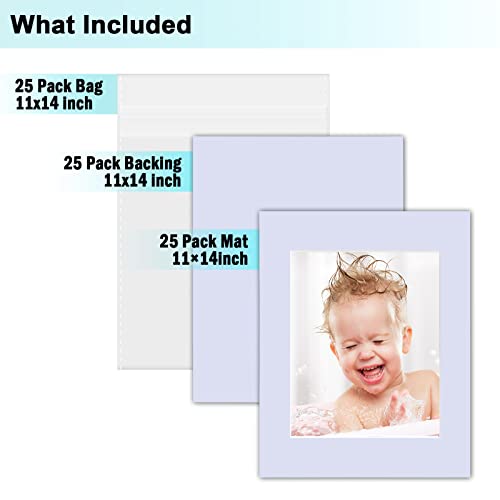 25 Pack of White Pre-Cut Mat Boards