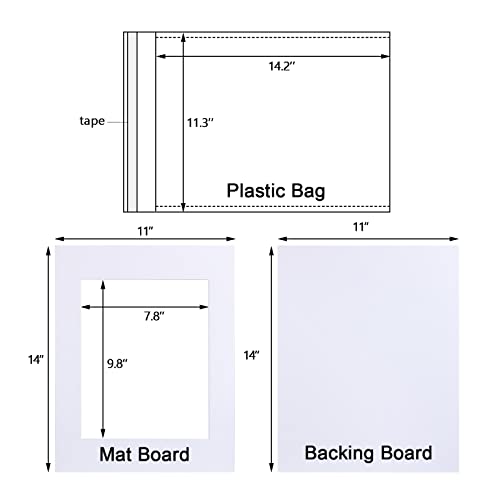 25 Pack of White Pre-Cut Mat Boards