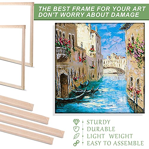Canvas Wood Stretcher Bars - 16x20 Inch Pine Frame