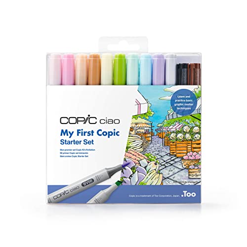 Copic Ciao Alcohol Marker Set, Assorted Colors