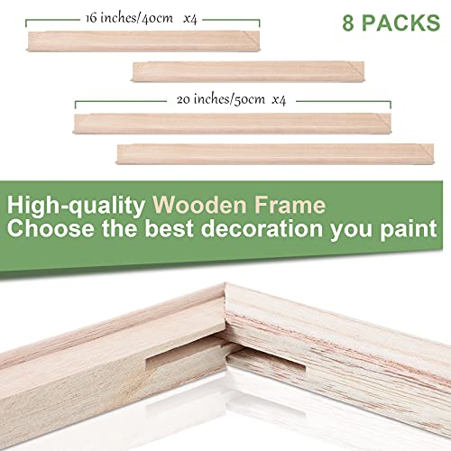 Canvas Wood Stretcher Bars - 16x20 Inch Pine Frame