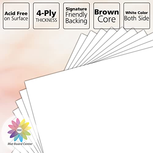 White Backing Boards - Full Sheet - 10 Pack
