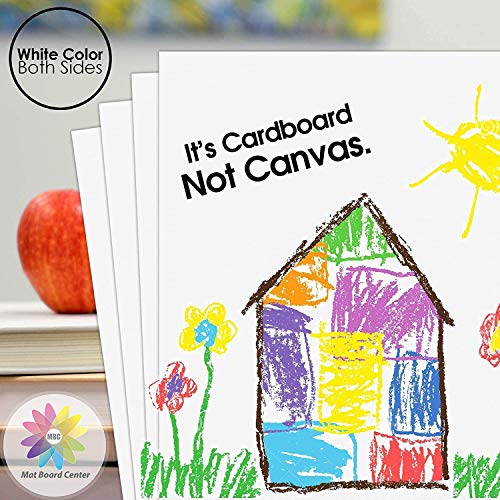 16x20 Uncut White Color Mat Board Center