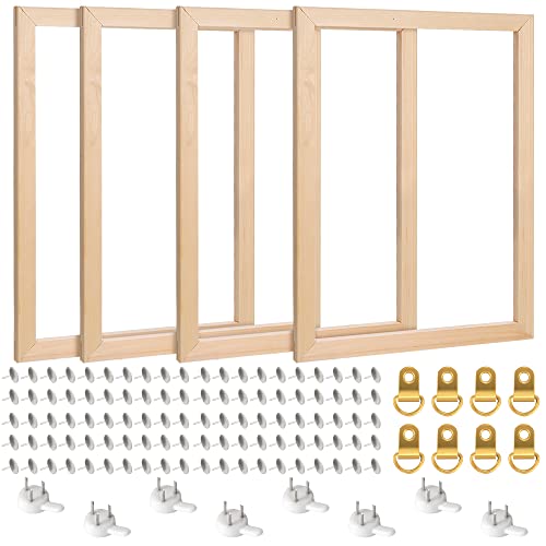 Caydo 4 Pack 12x16 Inch Wooden Canvas Frame