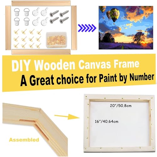 Wood Canvas Stretcher Bars Set - 16"x 20" - DIY