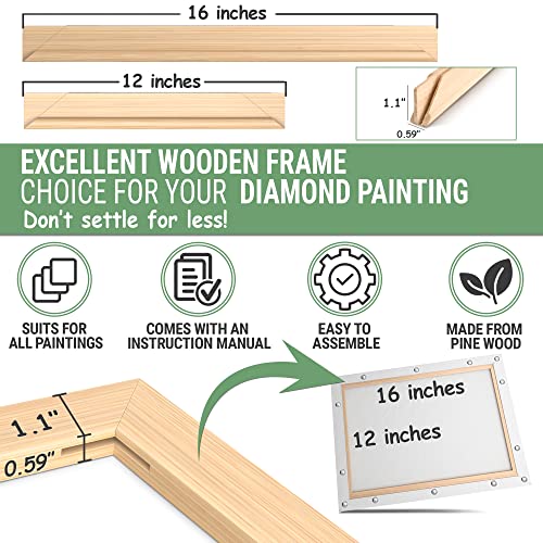 12x16 Inch DIY Canvas Stretcher Bars: Gallery-Worthy Frame