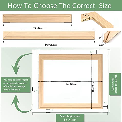 2 Pack DIY Wood Canvas Stretcher Bars Kit