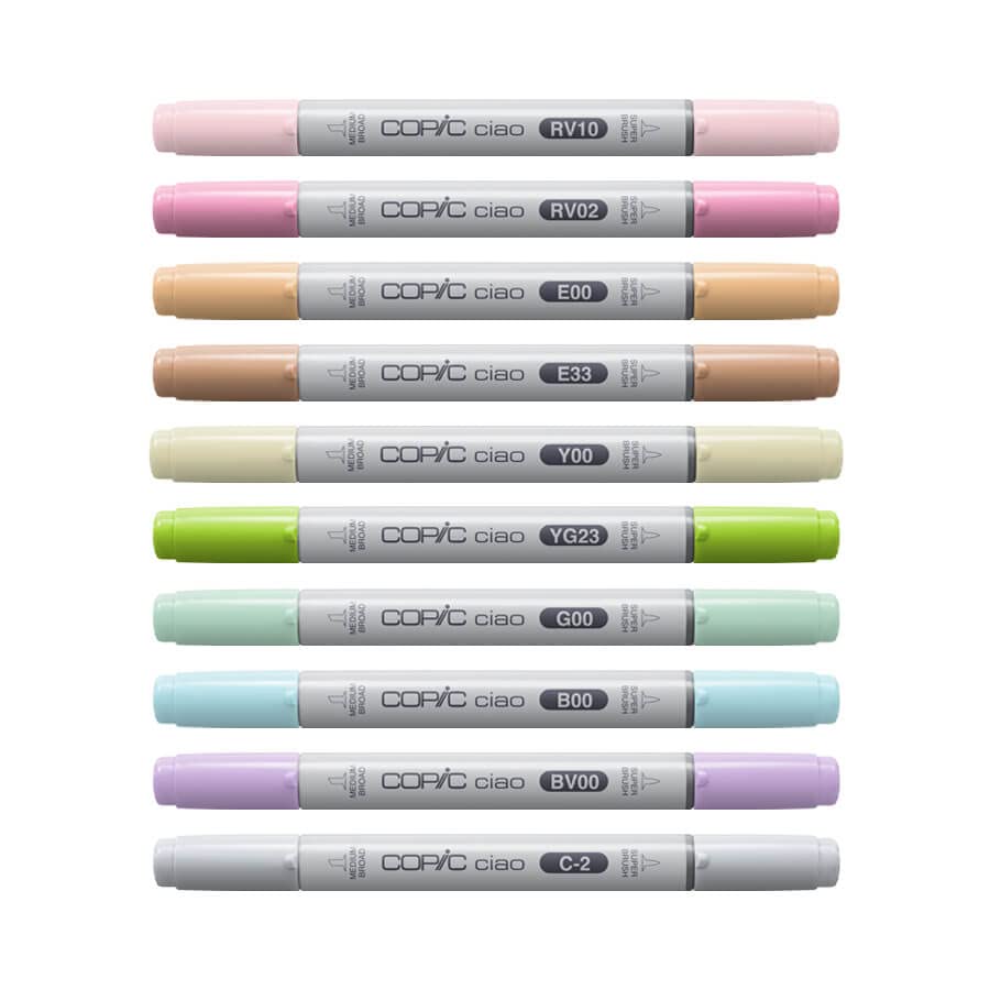 Copic Ciao Alcohol Marker Set, Assorted Colors