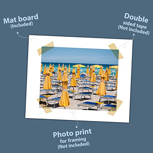 10 Pack 11x14 White Mats, Acid-Free for Photos, Frames