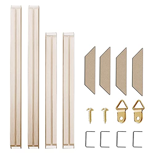 Texas Art DIY Wood Stretcher Bars Kit, White