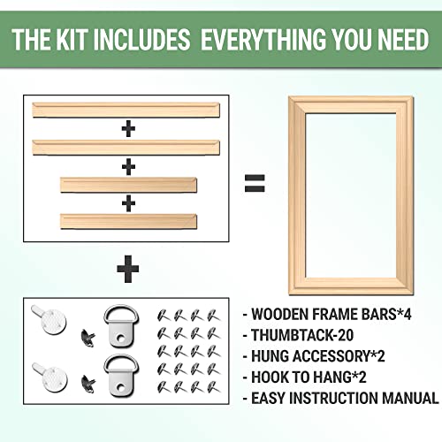 12x16 Inch DIY Canvas Stretcher Bars: Gallery-Worthy Frame