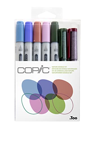 Nature Doodle Kit: Copic Ciao, 5 markers + 2 pens