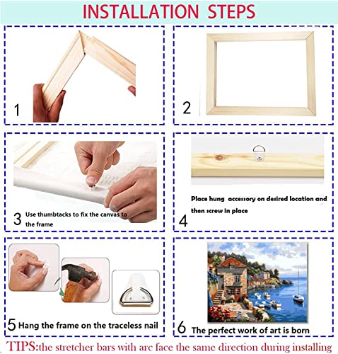 2 Pack DIY Wood Canvas Stretcher Bars Kit