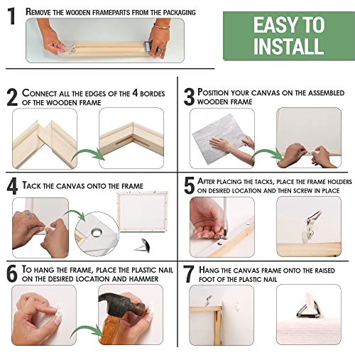 12x16 Inch DIY Canvas Stretcher Bars: Gallery-Worthy Frame