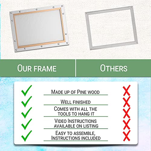 12x16 Inch DIY Canvas Stretcher Bars: Gallery-Worthy Frame