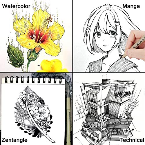 Black Micro Fineliner Drawing Pens: 12 Piece Set