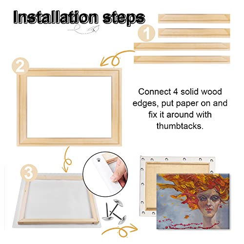 Wooden Canvas Stretcher Bars Set, DIY Art Accessories