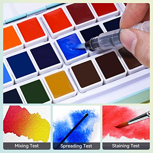 MeiLiang Watercolor Paint Set: 36 Vivid Colors in Pocket Box