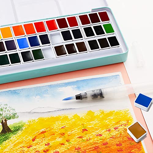 MeiLiang Watercolor Paint Set: 36 Vivid Colors in Pocket Box
