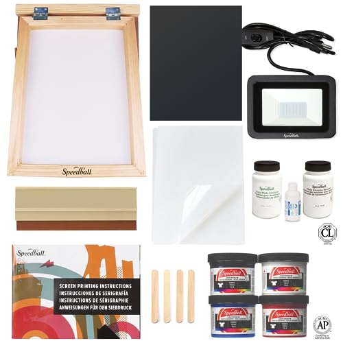 Speedball Silk Screen Printing Kit: Ink, Frame, Light (19-Piece)