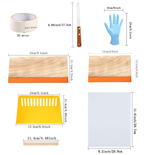 Caydo 31-Piece Screen Printing Starter Kit: Wood Frames, Mesh, Squeegees