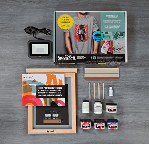 Speedball Silk Screen Printing Kit: Ink, Frame, Light (19-Piece)