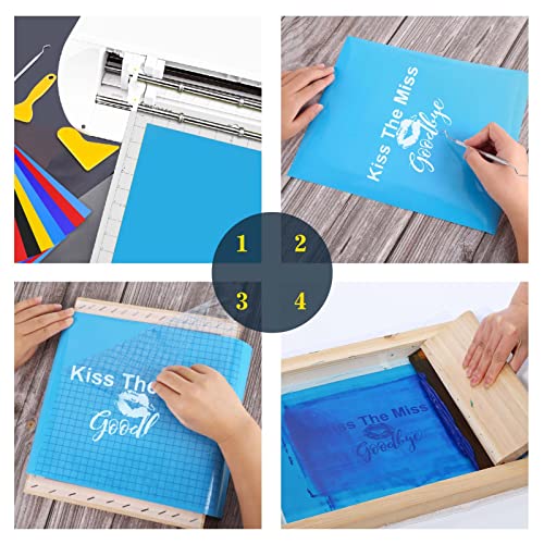 54PCS Screen Printing Kit with Ink & Accessories