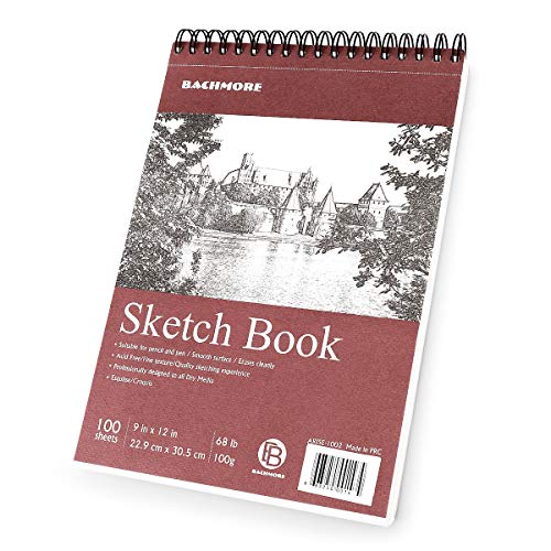 9X12" Bachmore Sketchpad with 100 Sheets Spiral Bound