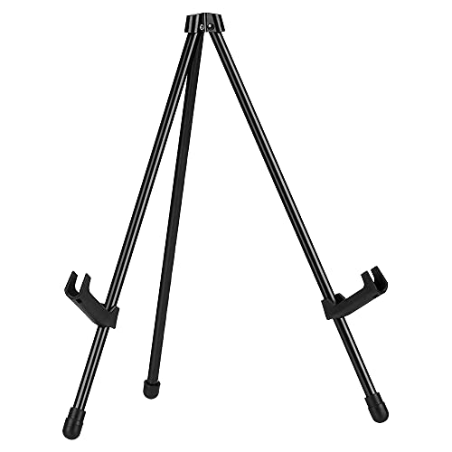 Black Steel Tabletop Easel: Adjustable & Portable Tripod