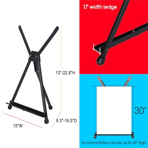 MEEDEN Tabletop Metal Easel Stand for Painting & Display